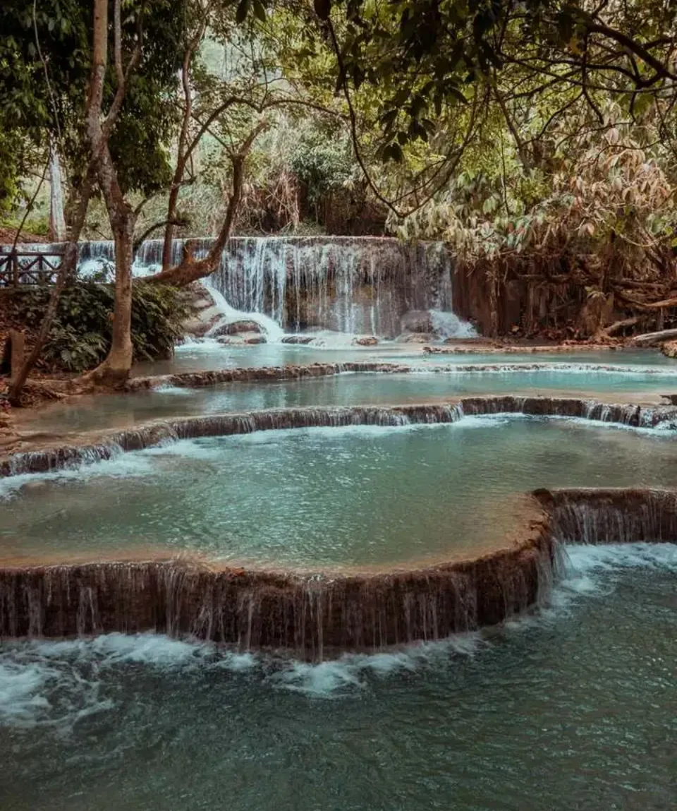 Kuang Si Falls cascade pools