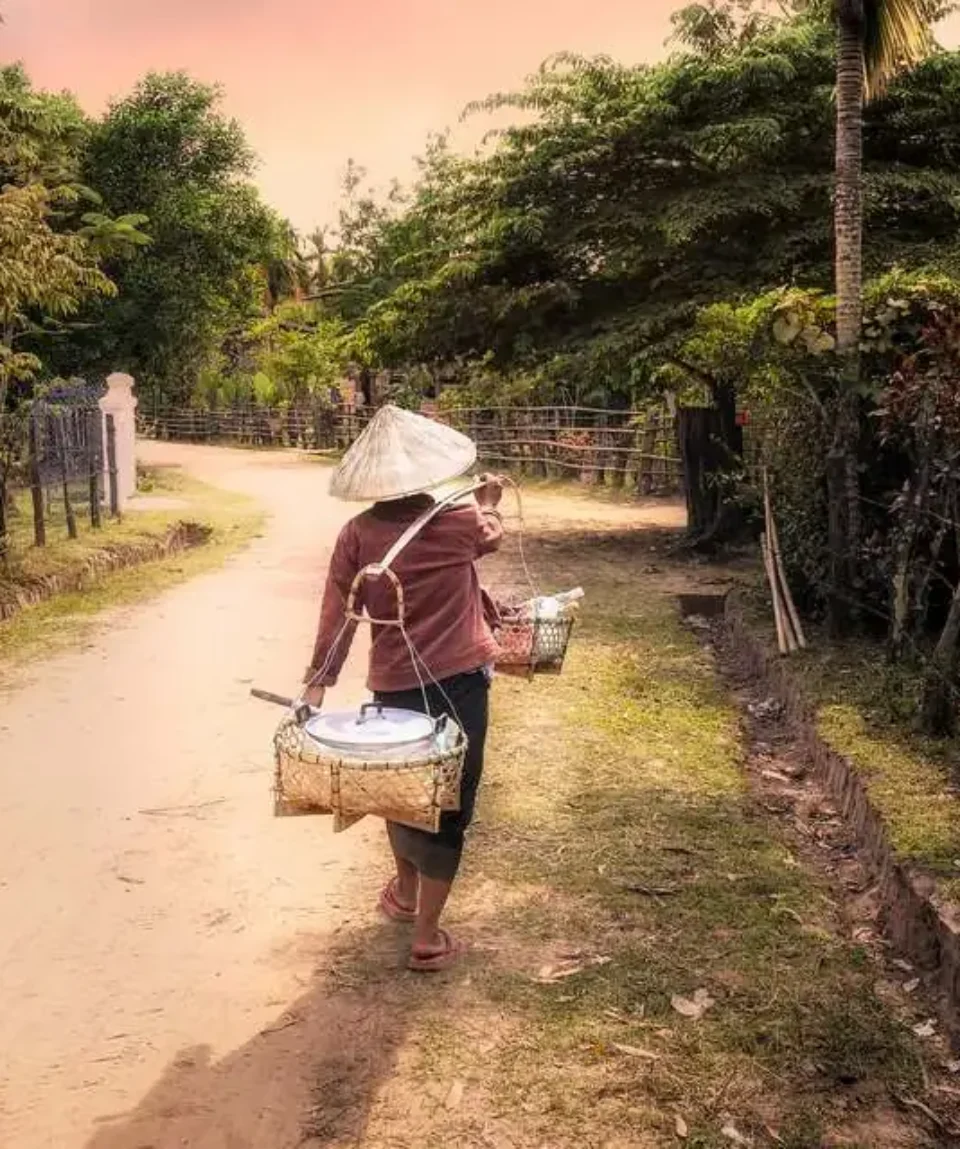 Rural village life in Laos